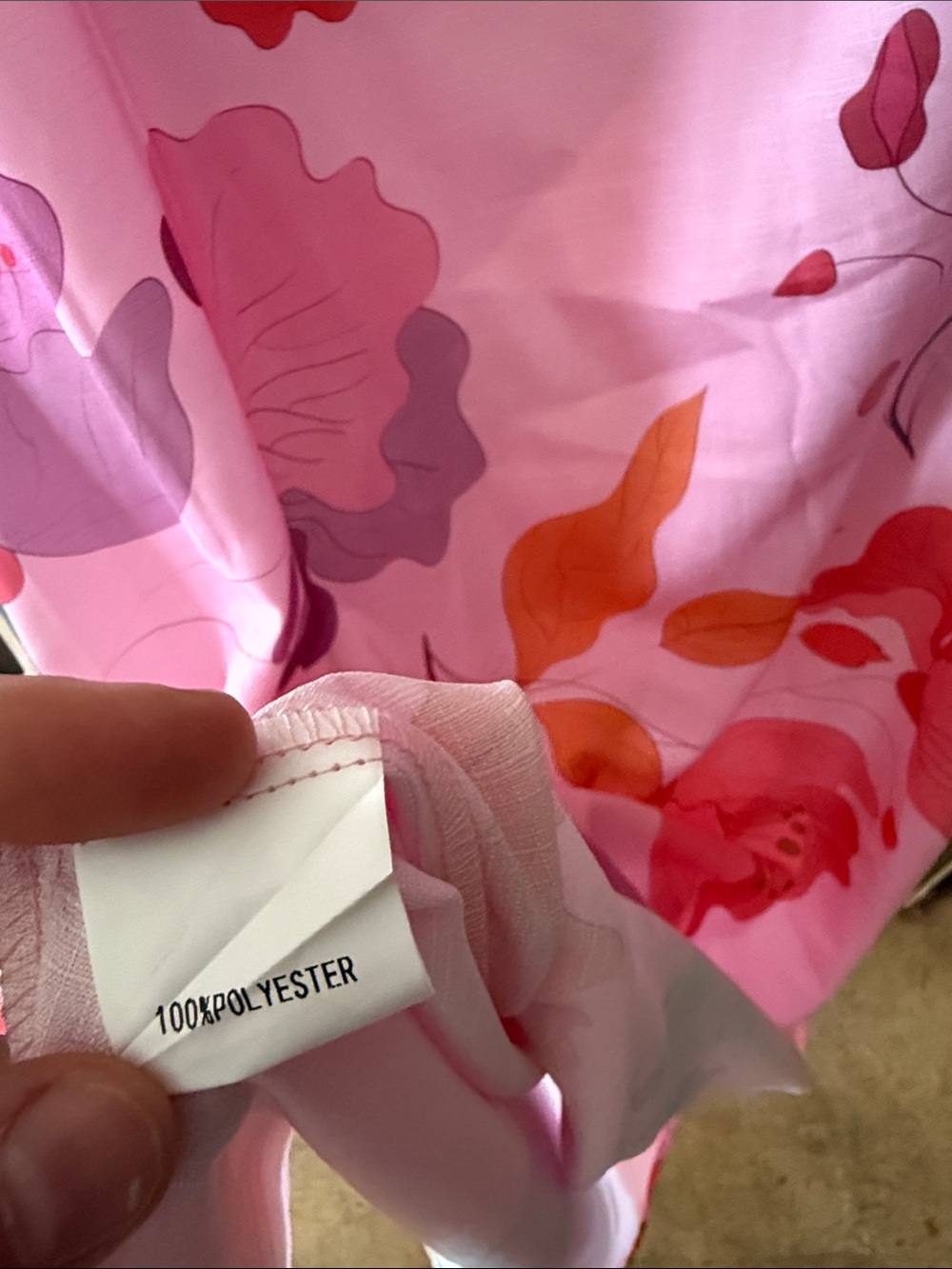 Petal + Pup Pink Floral Maxi One Shoulder Dress - Picture 4 of 7